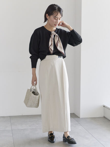 【2026年3月InRed掲載波瑠さん着用】幾何柄シルクスカーフ（ベージュ/イエロー/ブルー）｜Te chichi（テチチ）通販