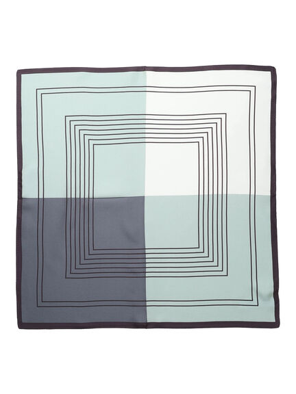 【2026年3月InRed掲載波瑠さん着用】幾何柄シルクスカーフ（ベージュ/イエロー/ブルー）｜Te chichi（テチチ）通販