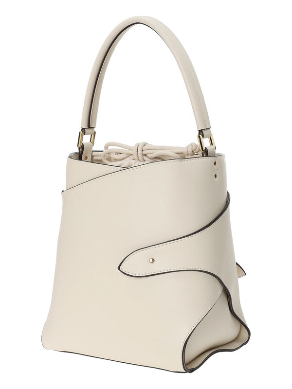 バックルデザインワンハンドルバッグ（オフホワイト/キャメル/バッグ