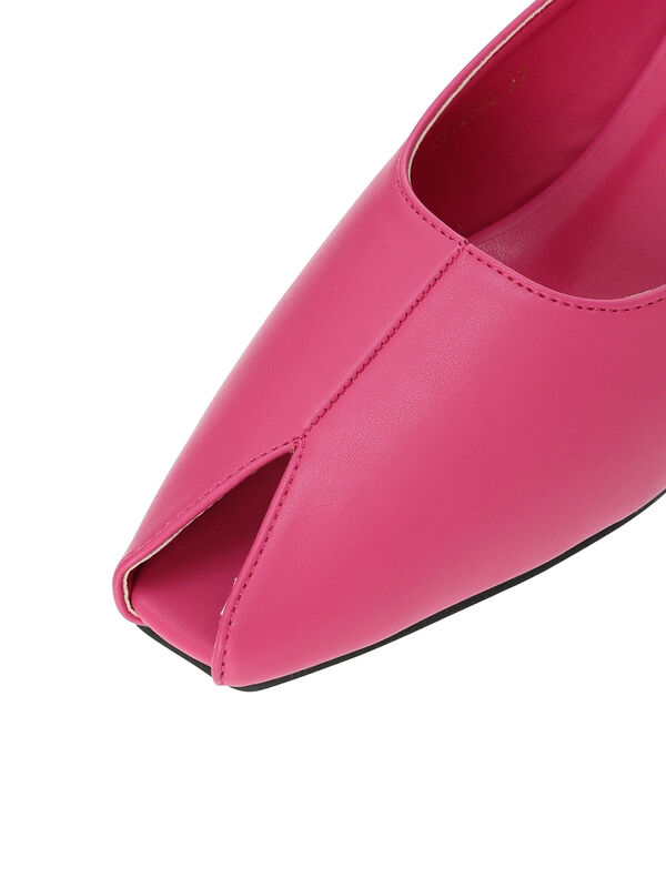 フロントオープンミュール（ブラック/ピンク/ベージュ/シューズ