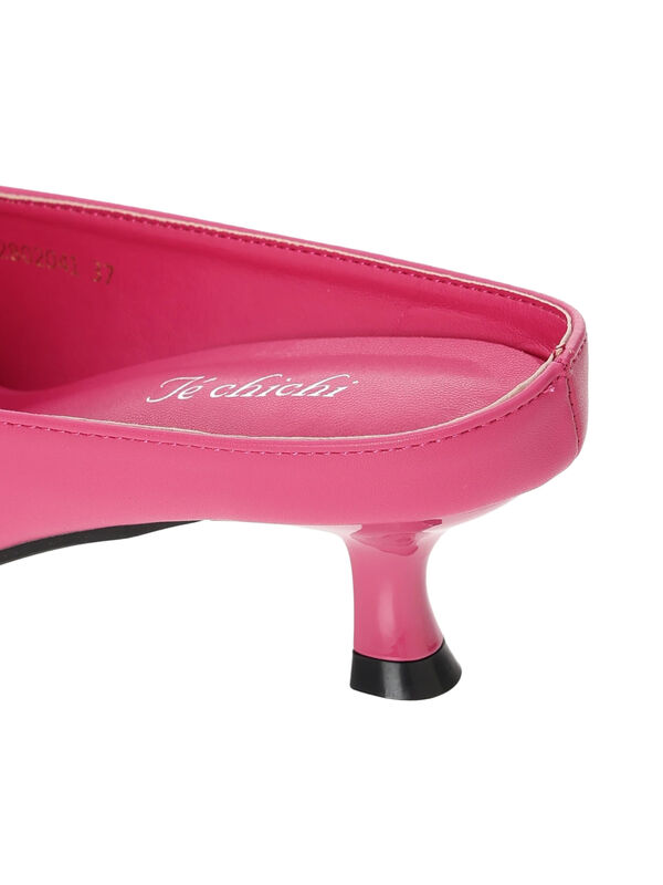 フロントオープンミュール（ブラック/ピンク/ベージュ/シューズ