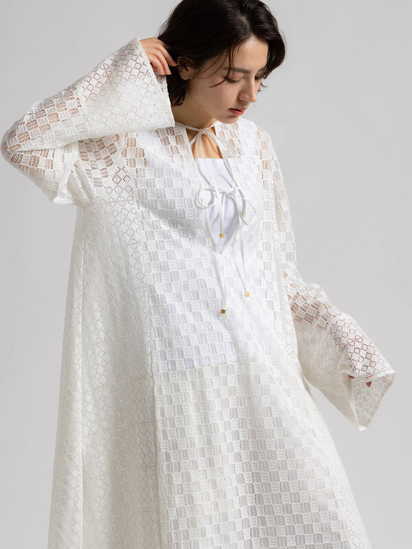 【Atelier ChouChou】レースコンビパネルワンピース（オフホワイト）｜Te chichi（テチチ）通販