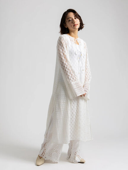 【Atelier ChouChou】レースコンビパネルワンピース（オフホワイト）｜Te chichi（テチチ）通販