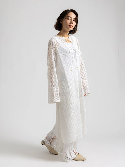 【Atelier ChouChou】レースコンビパネルワンピース（オフホワイト）｜Te chichi（テチチ）通販