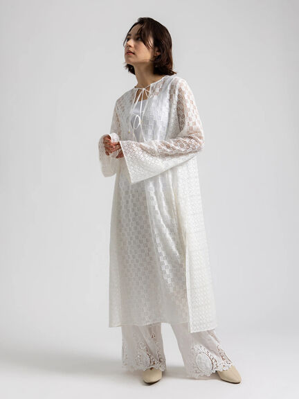 【Atelier ChouChou】レースコンビパネルワンピース（オフホワイト）｜Te chichi（テチチ）通販