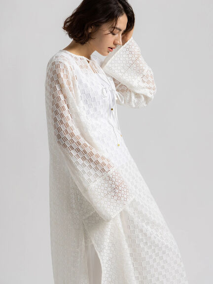 【Atelier ChouChou】レースコンビパネルワンピース（オフホワイト）｜Te chichi（テチチ）通販