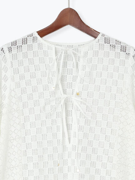 【Atelier ChouChou】レースコンビパネルワンピース（オフホワイト）｜Te chichi（テチチ）通販