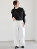 ポンチハイウエストカーブパンツ《2026 spring catalog item》（オフホワイト/ブラック/ピンク）｜Te chichi（テチチ）通販