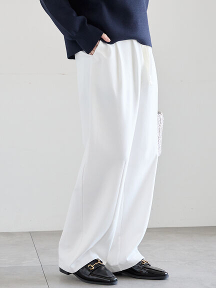 ポンチハイウエストカーブパンツ《2026 spring catalog item》（オフホワイト/ブラック/ピンク）｜Te chichi（テチチ）通販