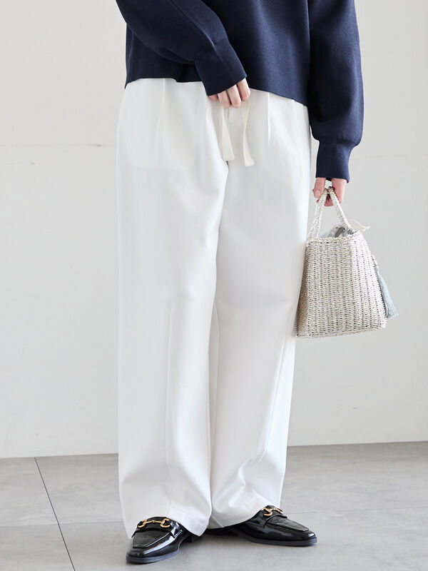 ポンチハイウエストカーブパンツ《2026 spring catalog item》（オフ