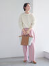 ポンチハイウエストカーブパンツ《2026 spring catalog item》（オフホワイト/ブラック/ピンク）｜Te chichi（テチチ）通販