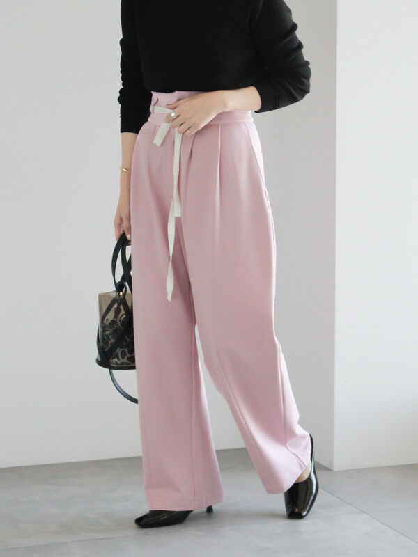 ポンチハイウエストカーブパンツ《2026 spring catalog item》（オフ