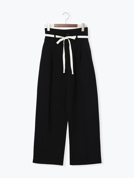 ポンチハイウエストカーブパンツ《2026 spring catalog item》（オフホワイト/ブラック/ピンク）｜Te chichi（テチチ）通販