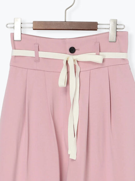 ポンチハイウエストカーブパンツ《2026 spring catalog item》（オフホワイト/ブラック/ピンク）｜Te chichi（テチチ）通販