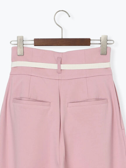 ポンチハイウエストカーブパンツ《2026 spring catalog item》（オフホワイト/ブラック/ピンク）｜Te chichi（テチチ）通販