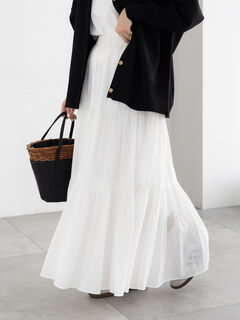 コットンボイルティアードスカート《2026 spring catalog item》（オフ