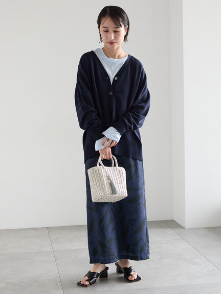 【2026年3月InRed掲載波瑠さん着用】2WAYカシュクールVネックカーディガン（シルバー/ベージュ/グリーン/ネイビー）｜Te chichi（テチチ）通販