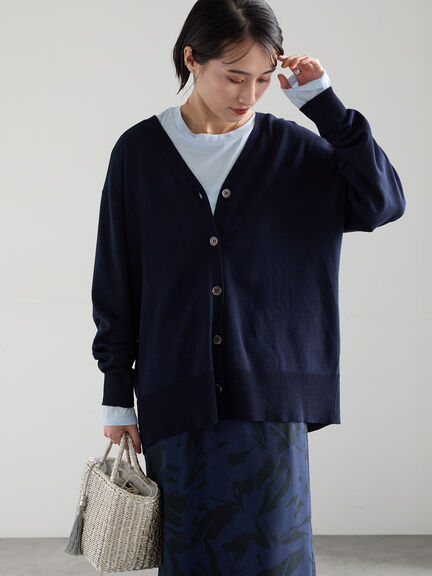 【2026年3月InRed掲載波瑠さん着用】2WAYカシュクールVネックカーディガン（シルバー/ベージュ/グリーン/ネイビー）｜Te chichi（テチチ）通販