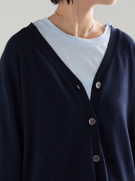 【2026年3月InRed掲載波瑠さん着用】2WAYカシュクールVネックカーディガン（シルバー/ベージュ/グリーン/ネイビー）｜Te chichi（テチチ）通販