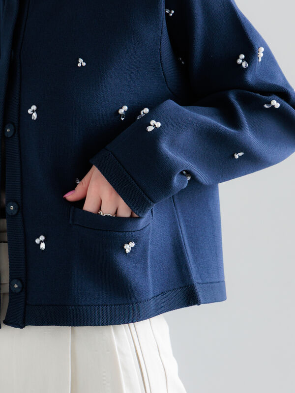 セール】 パールビジューニットライトジャケット《2026 spring catalog