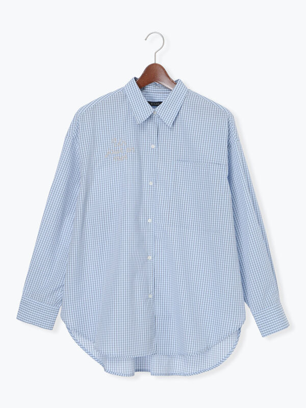 ポイント刺繍シャツ《2026 spring catalog item》（オフホワイト