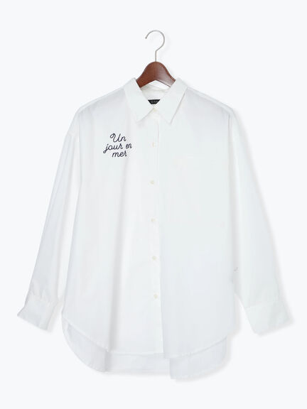 ポイント刺繍シャツ《2026 spring catalog item》（オフホワイト/ストライプ/チェック）｜Te chichi（テチチ）通販