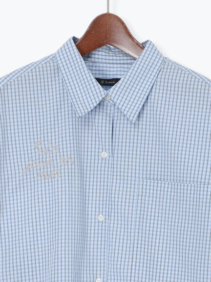 ポイント刺繍シャツ《2026 spring catalog item》（オフホワイト/ストライプ/チェック）｜Te chichi（テチチ）通販