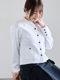 総針衿付きジャケットカーディガン《2026 spring catalog item》（オフホワイト）｜Te chichi（テチチ）通販