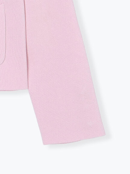 総針衿付きジャケットカーディガン《2026 spring catalog item》（オフホワイト/ピンク/ネイビー）｜Te chichi（テチチ）通販