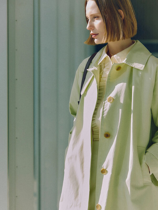 ステンカラーコート《2026 spring catalog item》（ベージュ/ピスタチオ）｜Te chichi（テチチ）通販