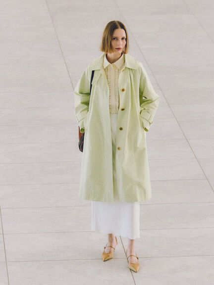 ステンカラーコート《2026 spring catalog item》（ベージュ/ピスタチオ）｜Te chichi（テチチ）通販