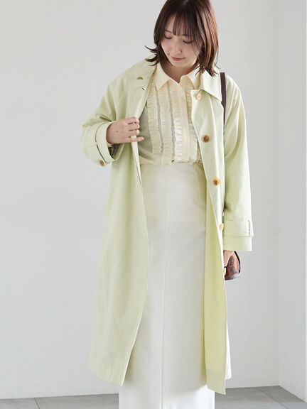 ステンカラーコート《2026 spring catalog item》（ベージュ/ピスタチオ）｜Te chichi（テチチ）通販