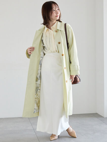 ステンカラーコート《2026 spring catalog item》（ベージュ/ピスタチオ）｜Te chichi（テチチ）通販