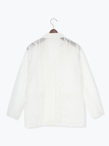 【Atelier ChouChou】オーガンジーレースダブルジャケット（オフホワイト）｜Te chichi（テチチ）通販