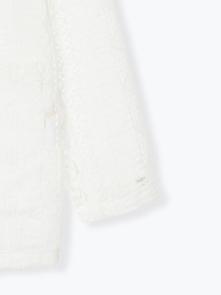 【Atelier ChouChou】オーガンジーレースダブルジャケット（オフホワイト）｜Te chichi（テチチ）通販