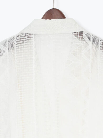 【Atelier ChouChou】オーガンジーレースダブルジャケット（オフホワイト）｜Te chichi（テチチ）通販