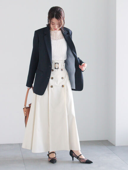 シングルブレストテーラードジャケット《2026 spring catalog item》（グレー/ネイビー）｜Te chichi（テチチ）通販