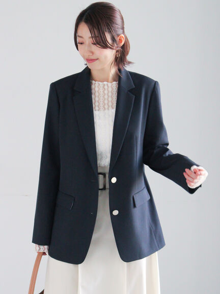 シングルブレストテーラードジャケット《2026 spring catalog item》（グレー/ネイビー）｜Te chichi（テチチ）通販