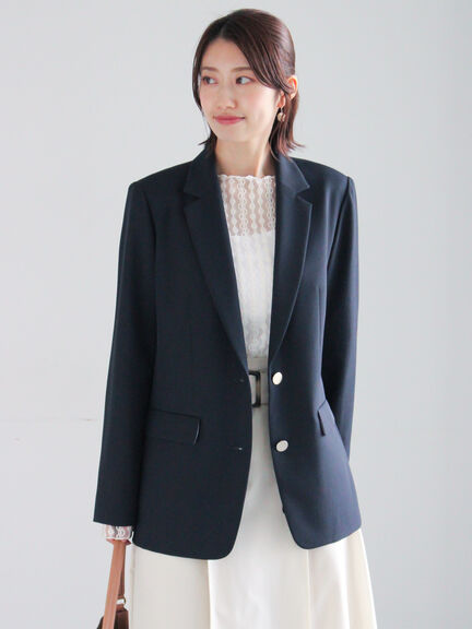 シングルブレストテーラードジャケット《2026 spring catalog item》（グレー/ネイビー）｜Te chichi（テチチ）通販