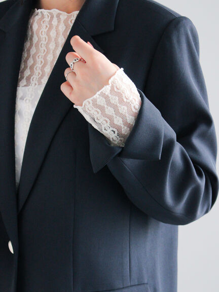 シングルブレストテーラードジャケット《2026 spring catalog item》（グレー/ネイビー）｜Te chichi（テチチ）通販