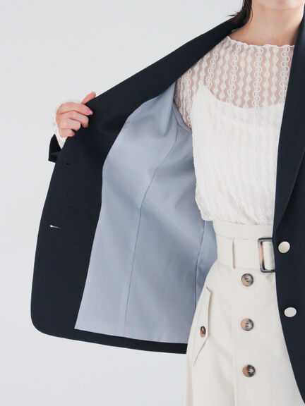 シングルブレストテーラードジャケット《2026 spring catalog item》（グレー/ネイビー）｜Te chichi（テチチ）通販