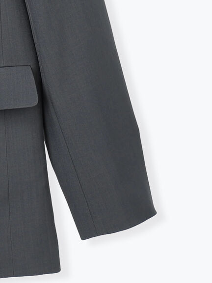 シングルブレストテーラードジャケット《2026 spring catalog item》（グレー/ネイビー）｜Te chichi（テチチ）通販