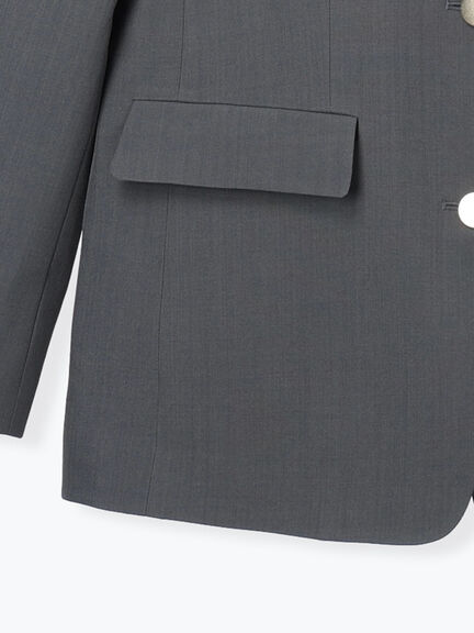 シングルブレストテーラードジャケット《2026 spring catalog item》（グレー/ネイビー）｜Te chichi（テチチ）通販