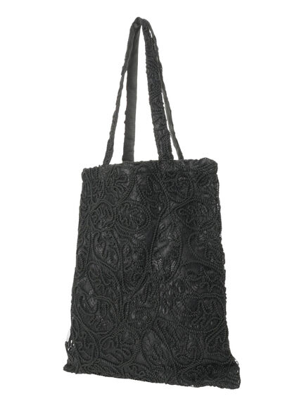 Atelier ファブリックレーストート（オフホワイト/ブラック）｜Te chichi（テチチ）通販