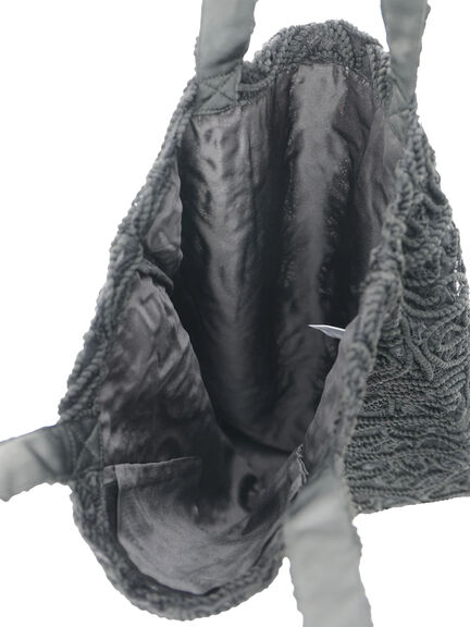 Atelier ファブリックレーストート（オフホワイト/ブラック）｜Te chichi（テチチ）通販