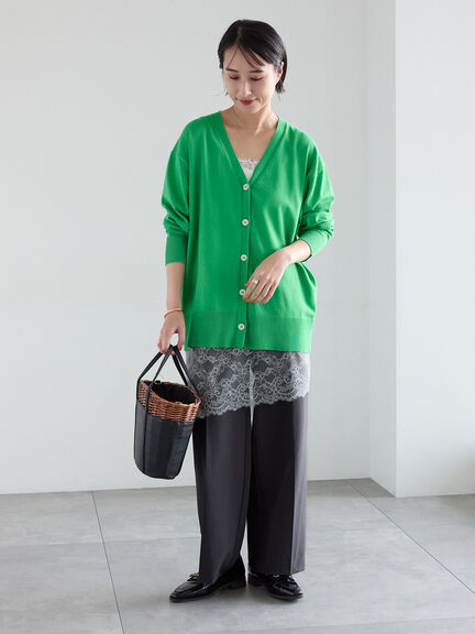 【2026年3月InRed掲載波瑠さん着用】イレギュラーヘムレイヤードレースキャミ（オフホワイト/グレー/ブラック）｜Te chichi（テチチ）通販