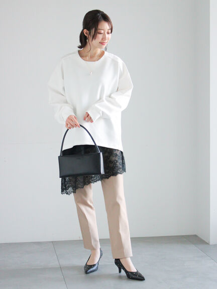 【2026年3月InRed掲載波瑠さん着用】イレギュラーヘムレイヤードレースキャミ（オフホワイト/グレー/ブラック）｜Te chichi（テチチ）通販