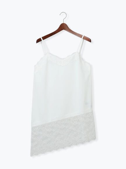 【2026年3月InRed掲載波瑠さん着用】イレギュラーヘムレイヤードレースキャミ（オフホワイト/グレー/ブラック）｜Te chichi（テチチ）通販