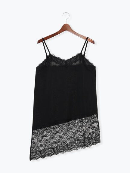 【2026年3月InRed掲載波瑠さん着用】イレギュラーヘムレイヤードレースキャミ（オフホワイト/グレー/ブラック）｜Te chichi（テチチ）通販