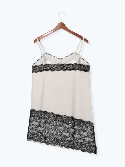 【2026年3月InRed掲載波瑠さん着用】イレギュラーヘムレイヤードレースキャミ（オフホワイト/グレー/ブラック）｜Te chichi（テチチ）通販